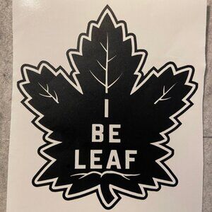 I Be Leaf Toronto Maple Leafs (TML) Car Decal